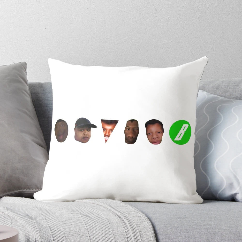 Betasquad Schmucks Pillow featuring popular UK YouTubers and influencers