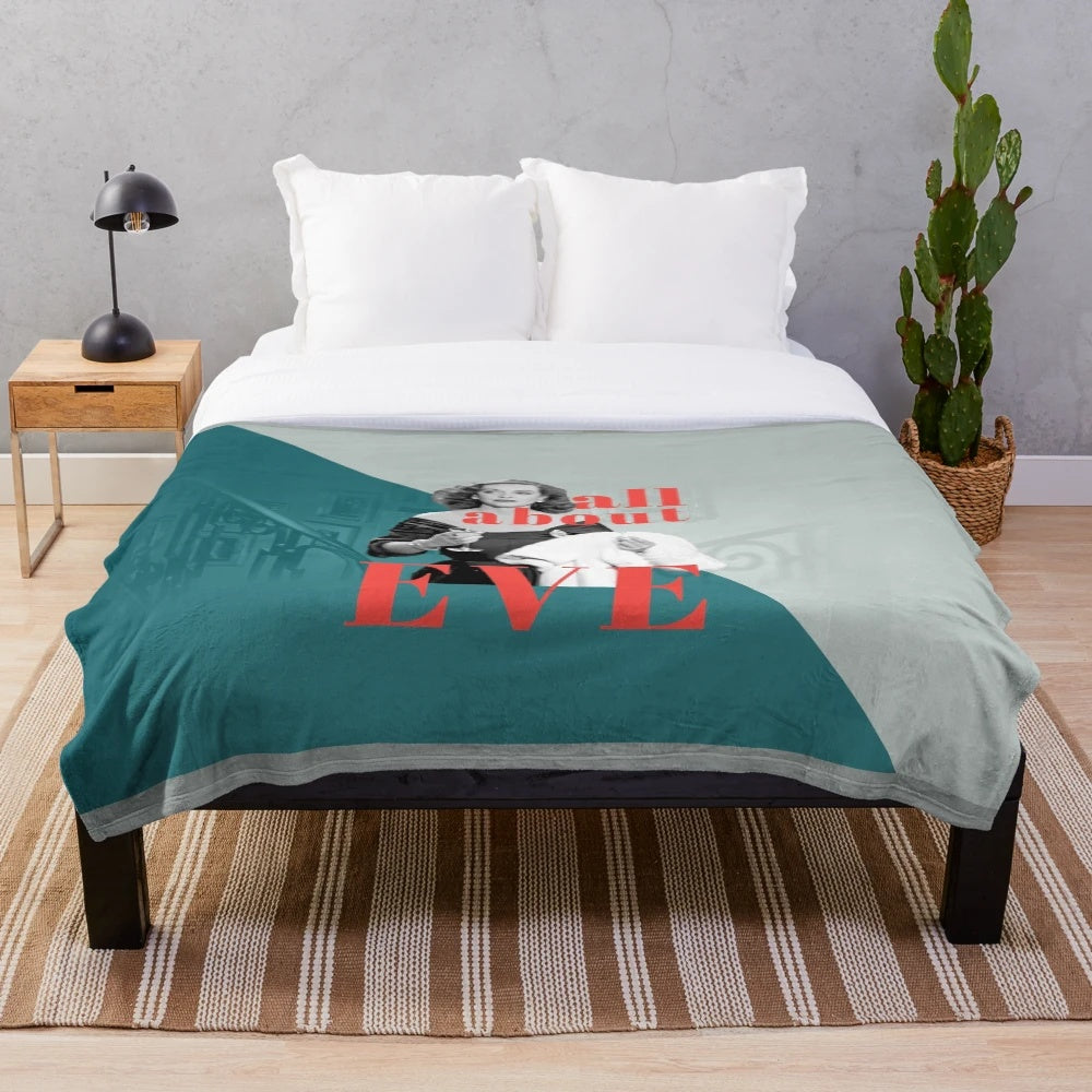 Plush blanket featuring Bette Davis in the classic film 'All About Eve