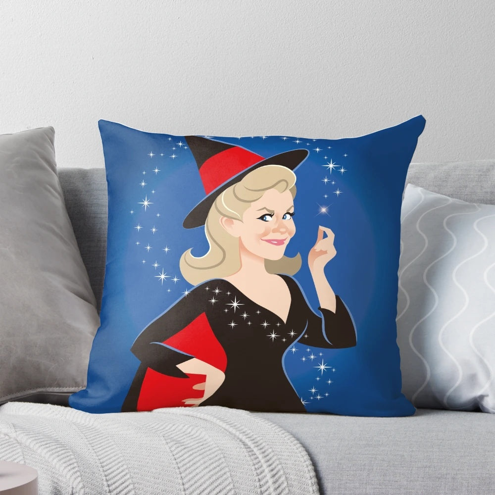 Bewitched Samantha Pillow featuring iconic artwork of the classic TV character