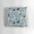 Lunar-inspired blue moon phase pillow with celestial, spooky, and witchy design elements