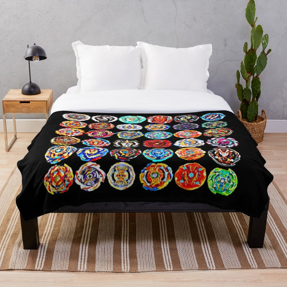 Beyblade-Inspired Plush Blanket