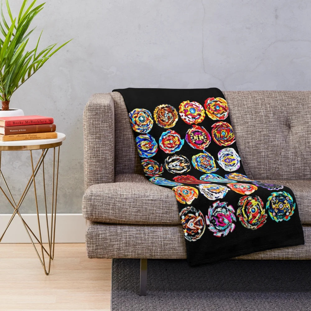 Beyblade-Inspired Plush Blanket