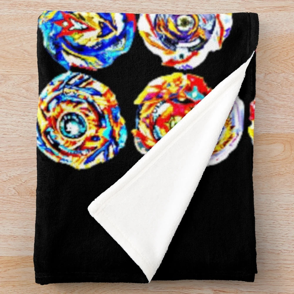 Beyblade-Inspired Plush Blanket