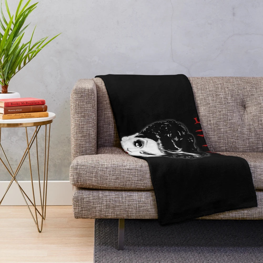 Bianca Del Rio-inspired plush blanket with "Not Today Satan" design