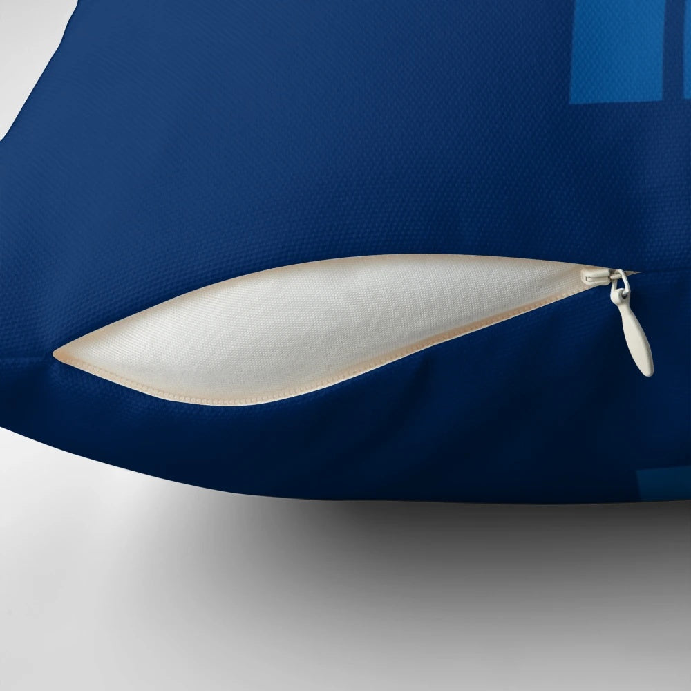 Biancoblu Ambri-Piotta Hockey Pillow featuring the team's iconic colors and logo