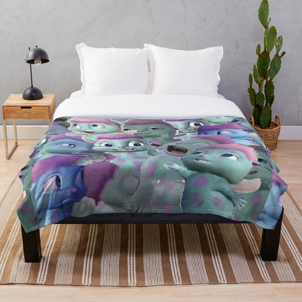 Bibble Barbie meme collage plush blanket