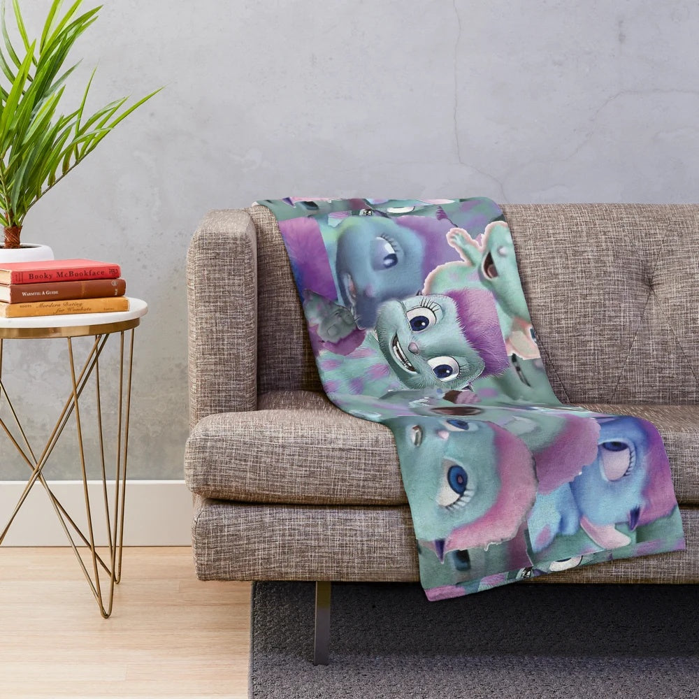 Bibble Barbie meme collage plush blanket