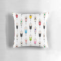 Bicycle squad graphic pillow with silhouette design of bikers on a road.