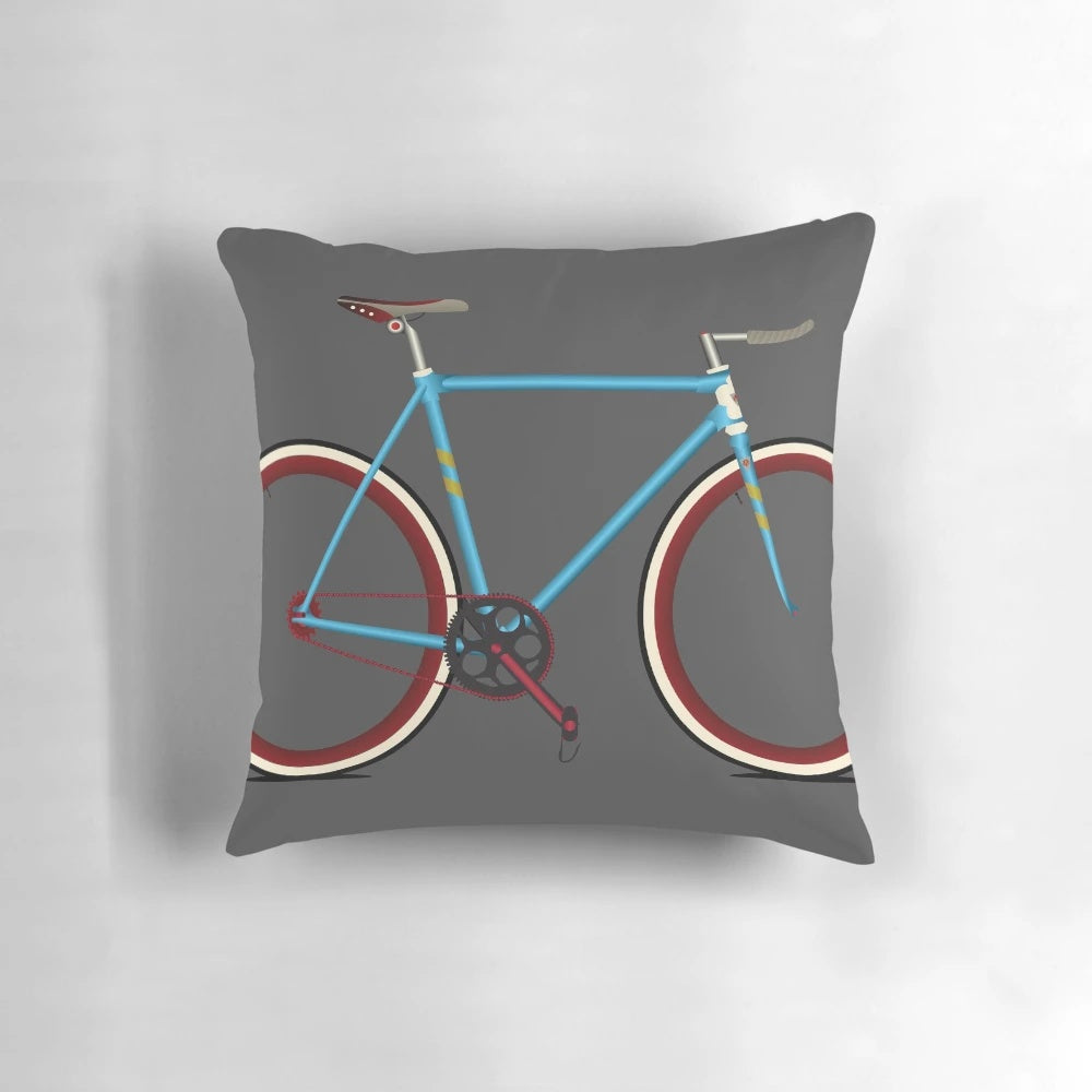 Soft, plush bicycle-themed pillow for bike lovers
