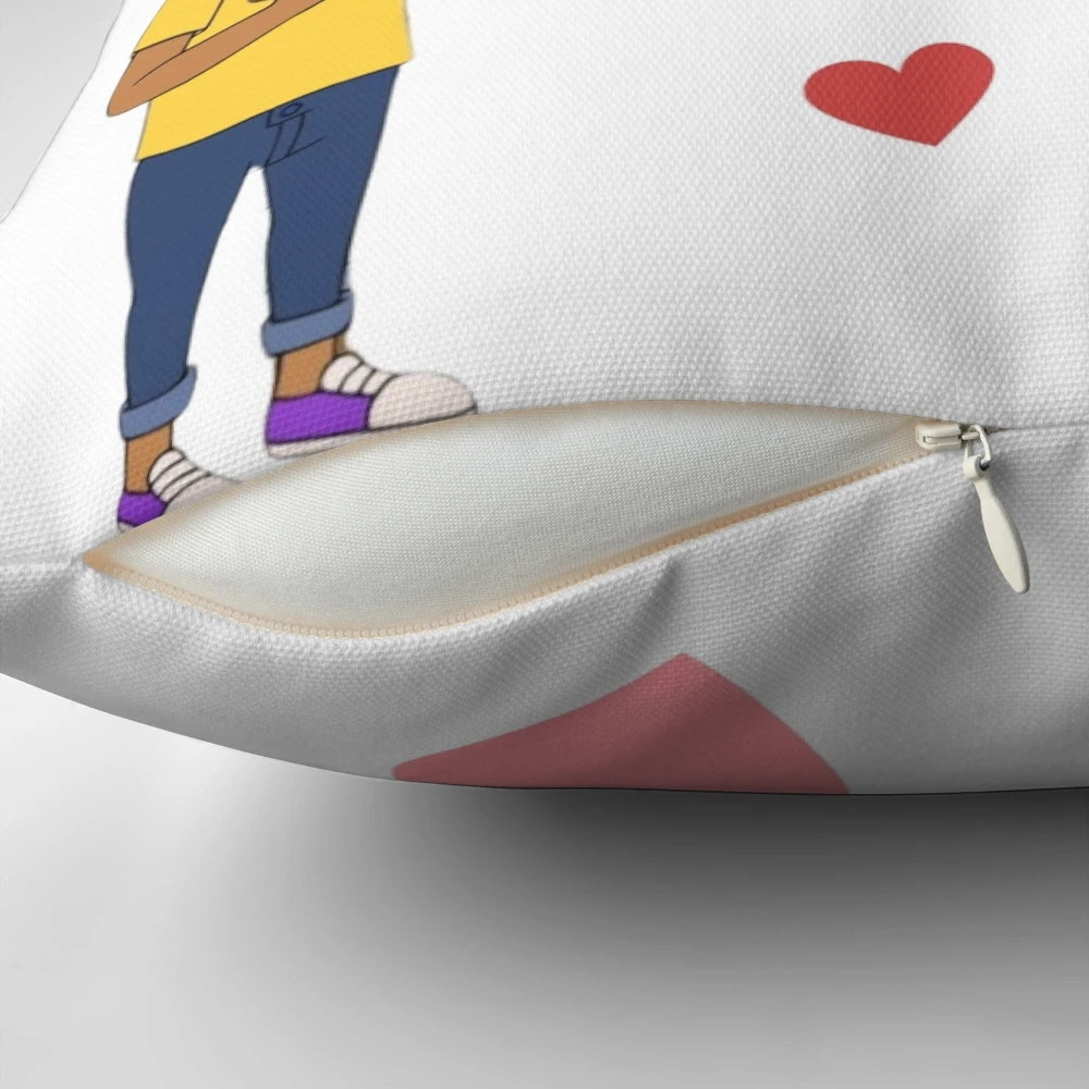 Big Mouth Missy Quote Pillow with Empowering Cartoon Character
