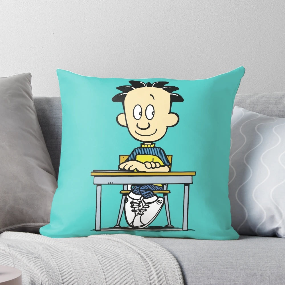 Big Nate Classroom Decor Pillow with Cartoon Characters