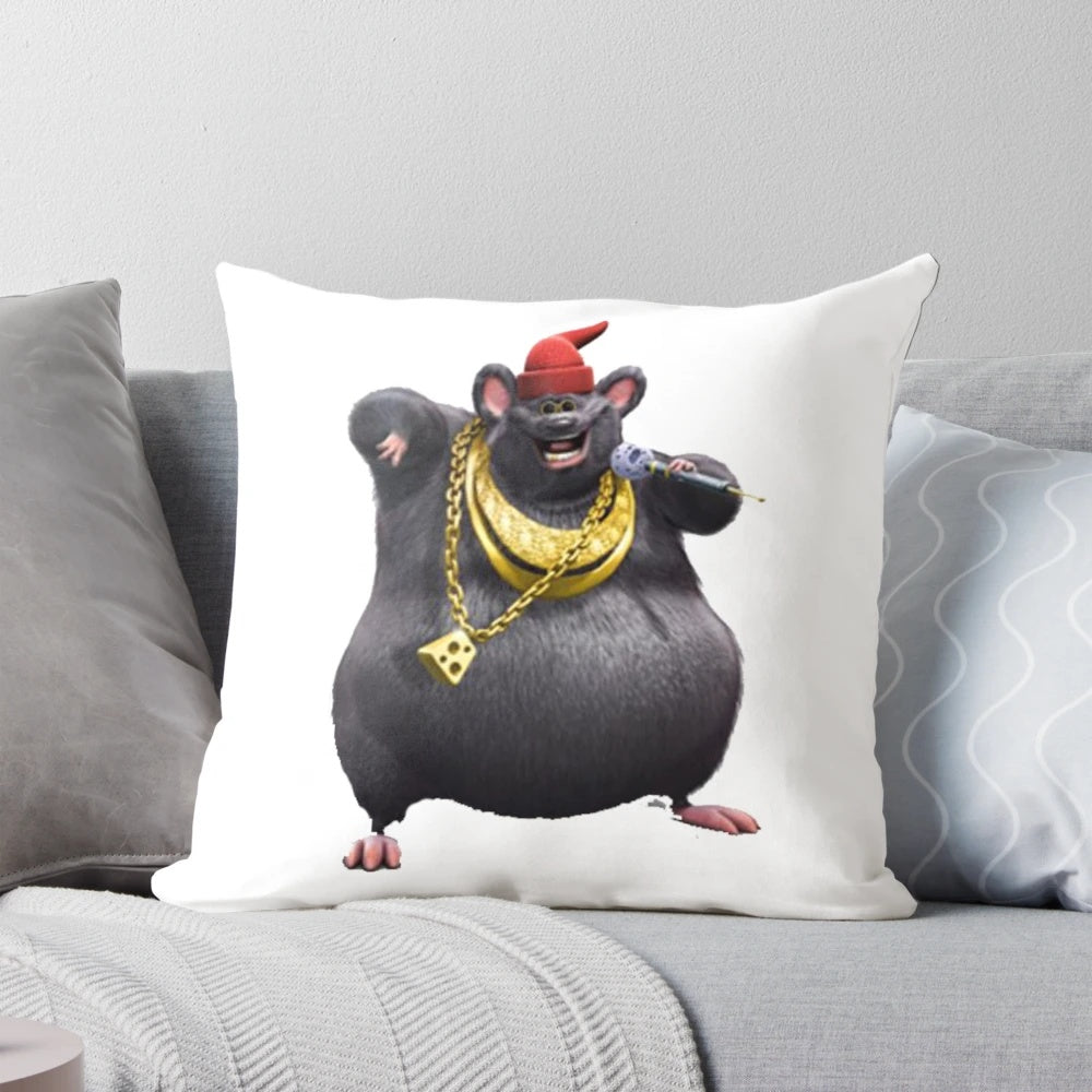 Biggie Cheese Pillow - A soft, plush pillow featuring the iconic Biggie Cheese meme
