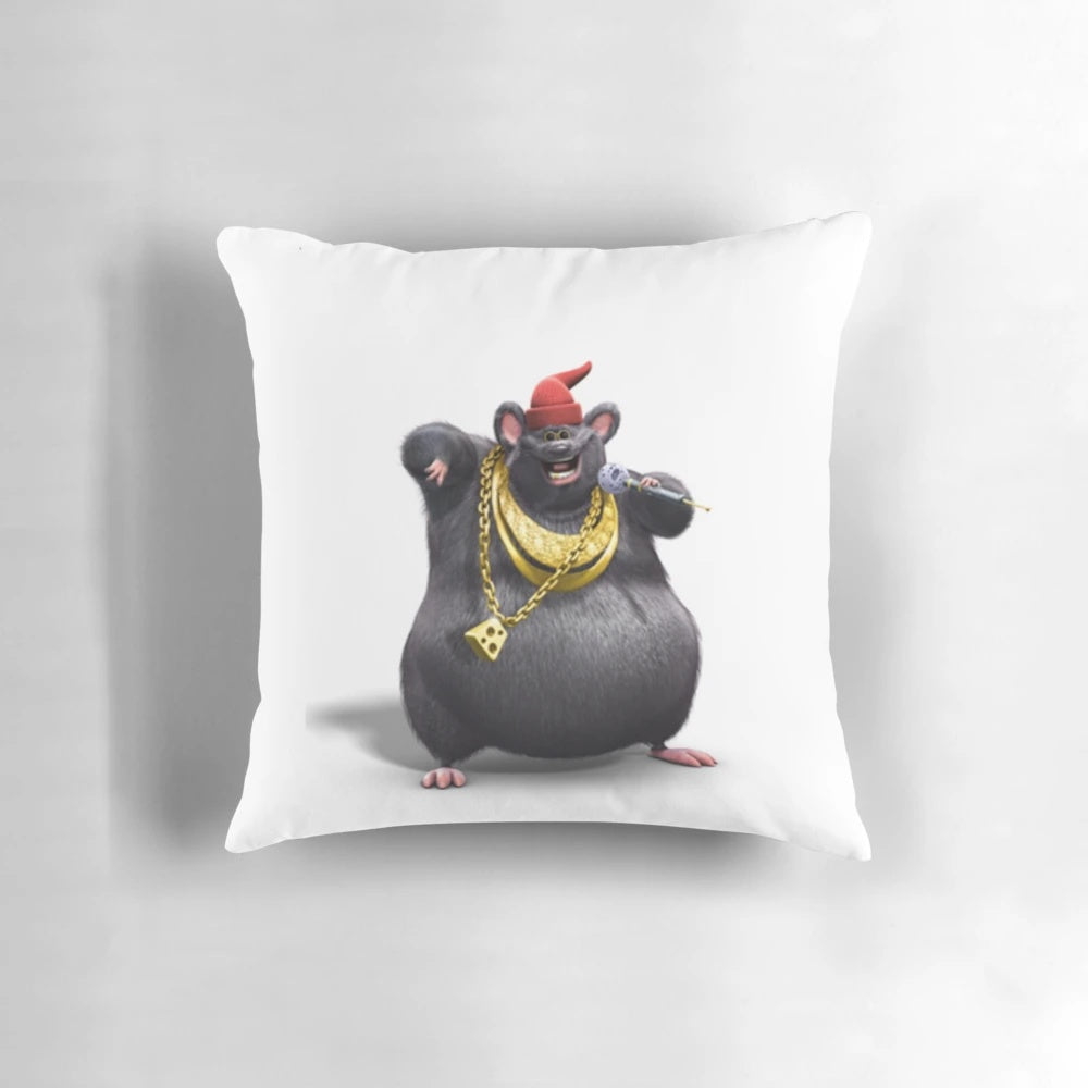 Biggie Cheese plush pillow, a soft and adorable home decor accent featuring the iconic cartoon character.