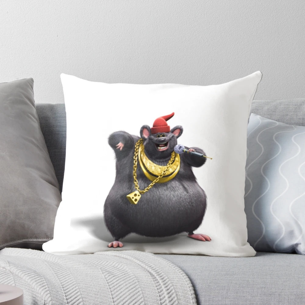 Biggie Cheese plush pillow, a soft and adorable home decor accent featuring the iconic cartoon character.
