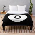 Billiard 8 ball plush blanket for pool enthusiasts