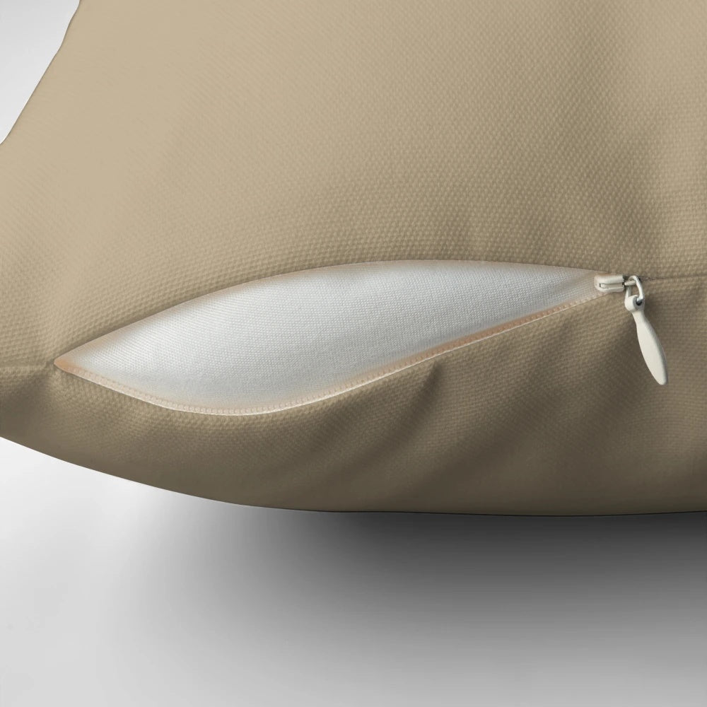 A cozy and stylish pillow featuring lyrics and art inspired by Billie Eilish's album 'Happier Than Ever