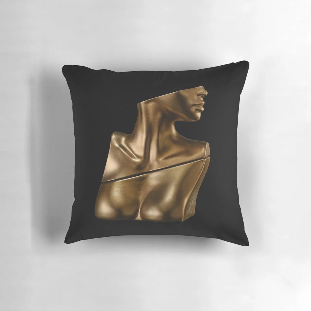 Unique Billie Eilish inspired fragrance bottle pillow with a stylish and artistic design