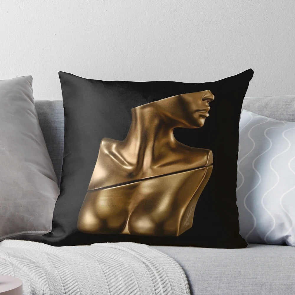 Unique Billie Eilish inspired fragrance bottle pillow with a stylish and artistic design