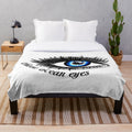 Ocean themed plush blanket featuring Billie Eilish's "Ocean Eyes" design
