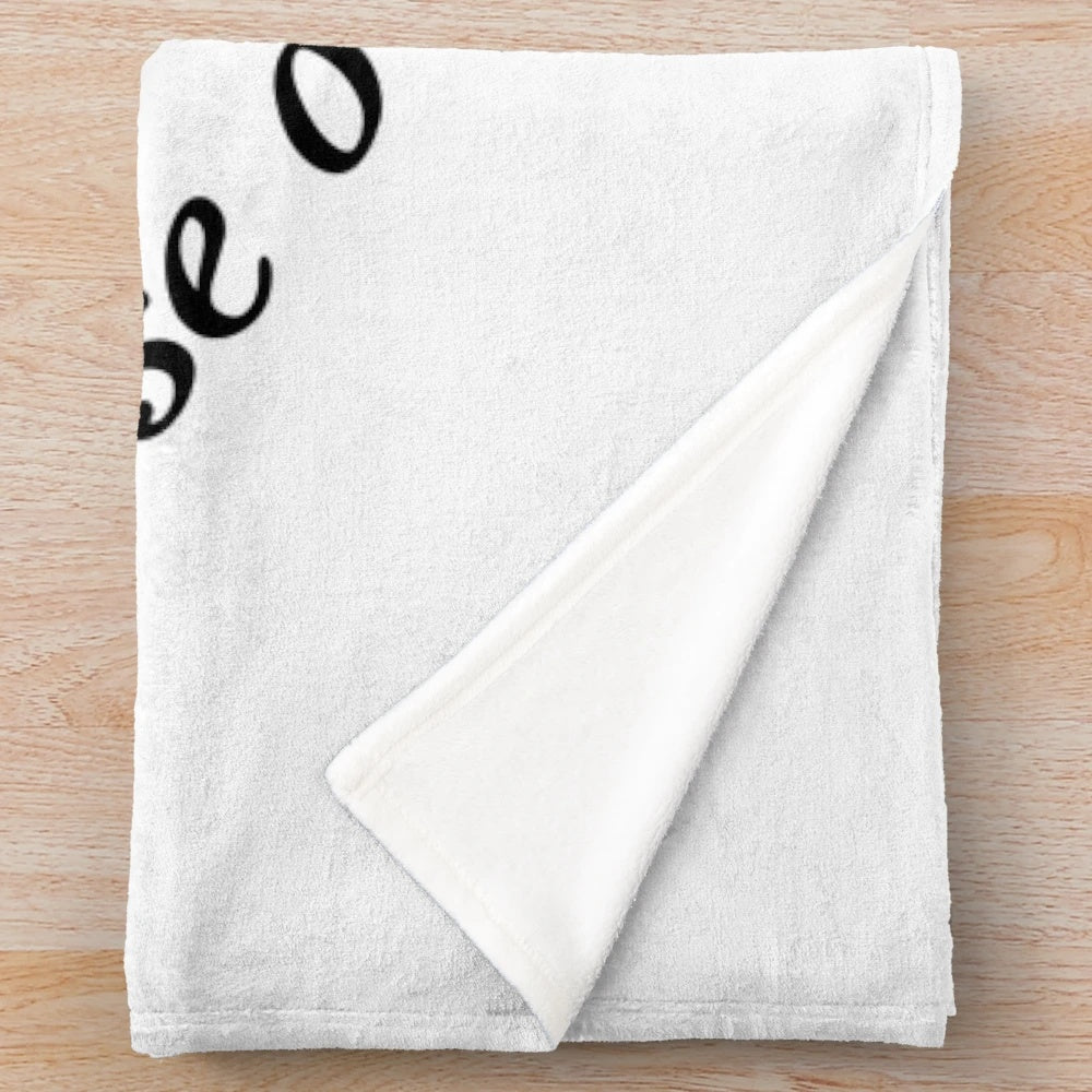 Ocean themed plush blanket featuring Billie Eilish's "Ocean Eyes" design