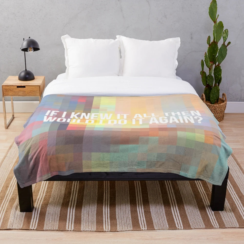 Billie Eilish inspired plush blanket with album art design