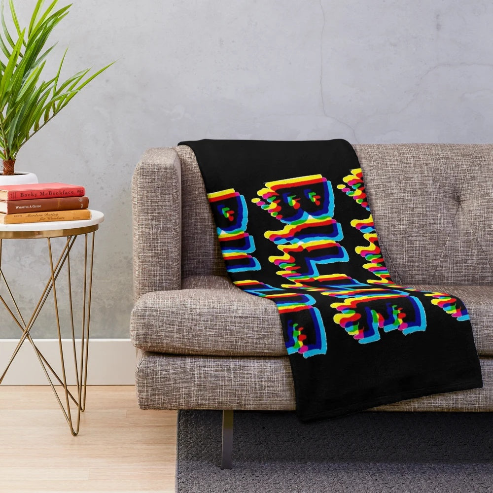 Billie Eilish logo plush blanket