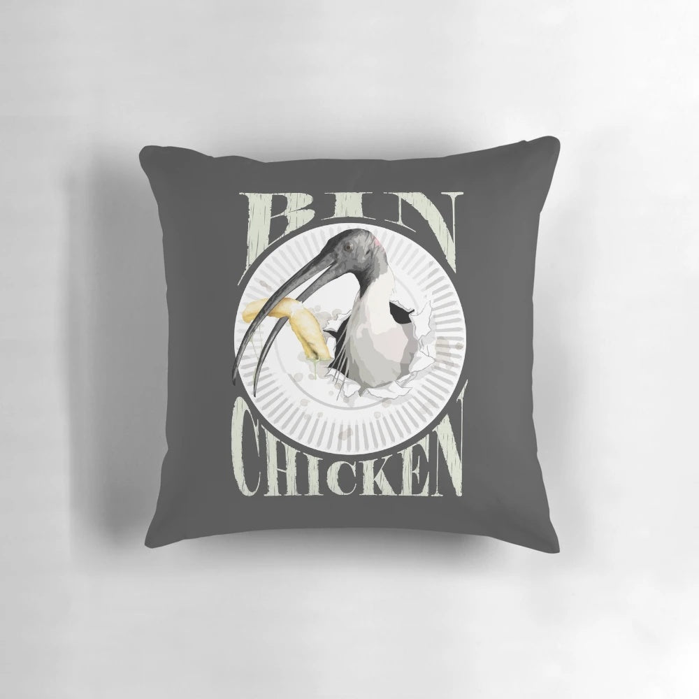 Soft and plush bin chicken/white ibis pillow, a humorous Australian bird meme