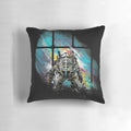 A soft, plush pillow featuring the iconic Mr. Bubbles character from the Bioshock video game franchise.