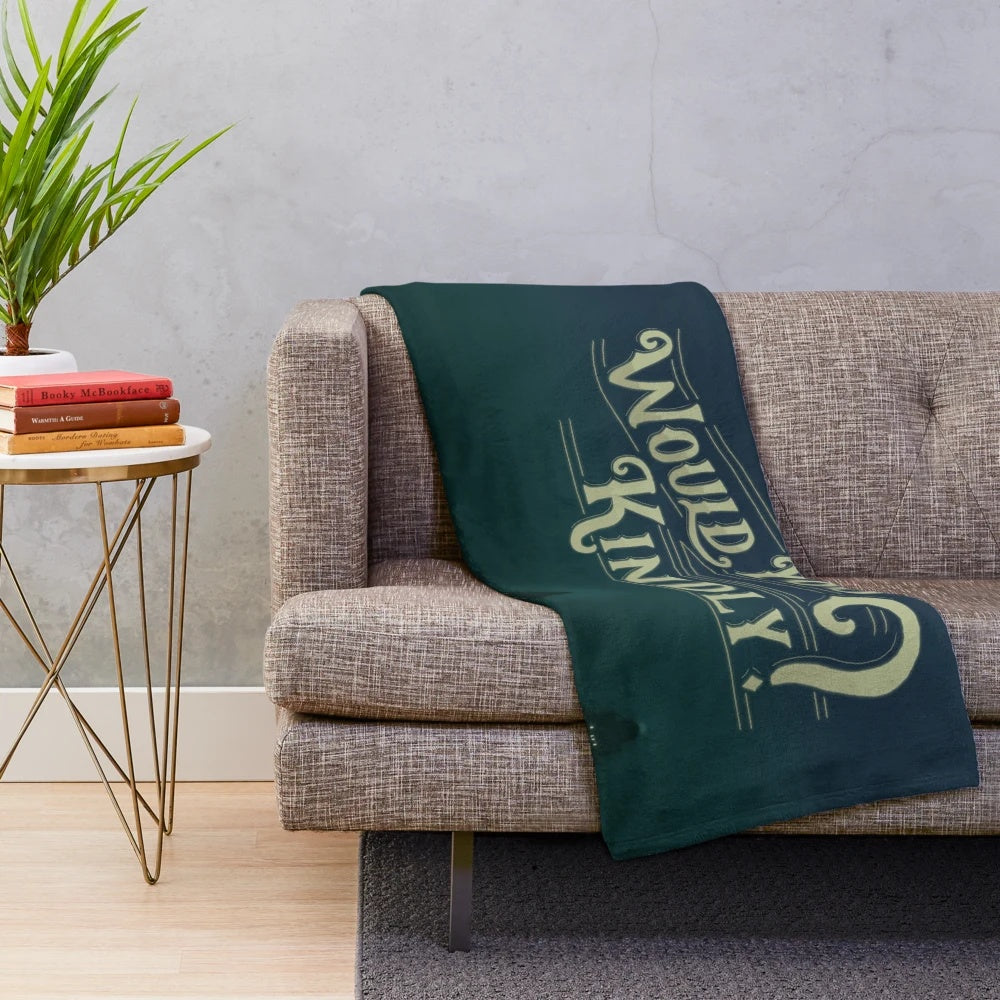 Bioshock-themed plush blanket with hand-lettered quote