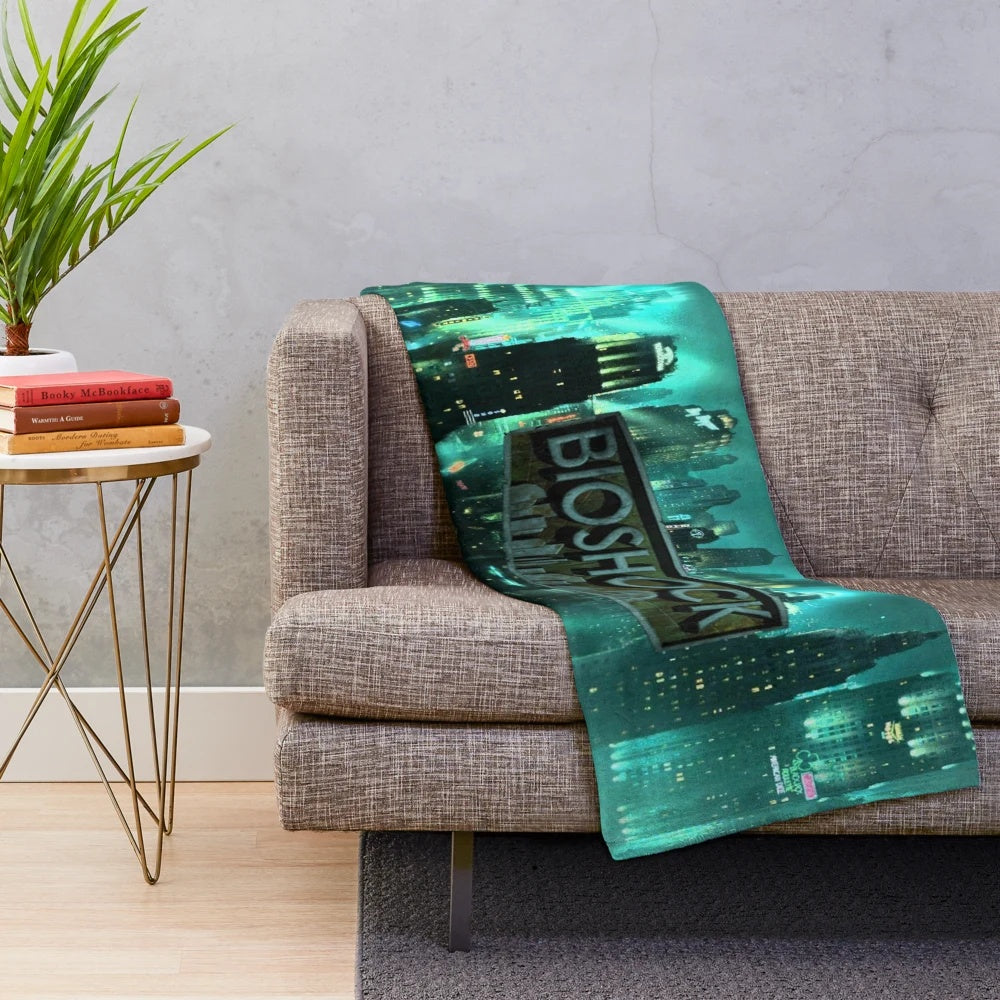 Bioshock Rapture logo plush blanket