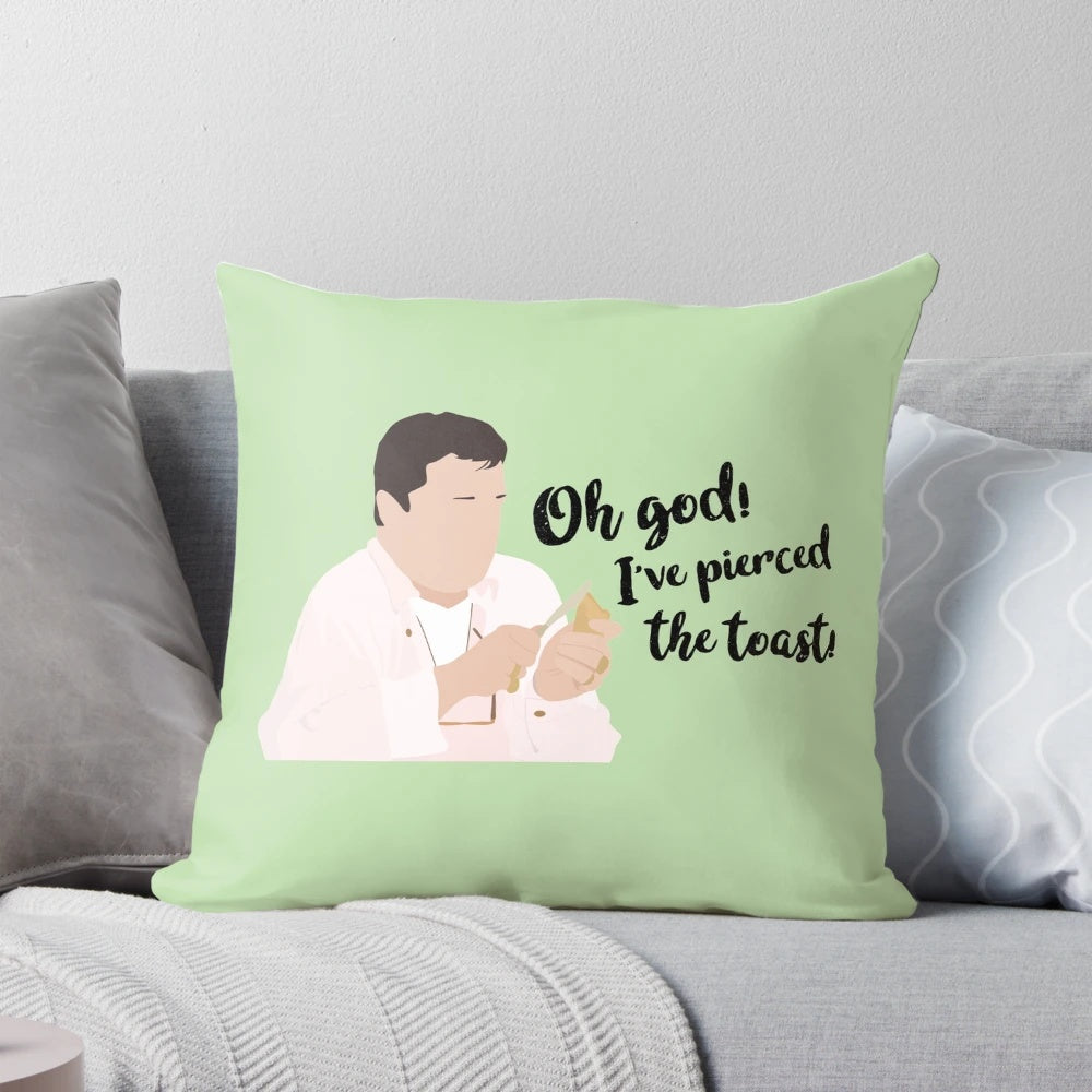 Birdcage movie inspired pierced the toast pillow featuring Nathan Lane and Robin Williams