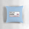 Pillow featuring the Birmingham Aston Villa Football Club Trinity Road street sign