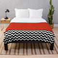 Black Lodge inspired abstract patterned plush blanket