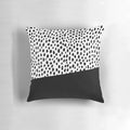 Black and white dalmatian spots pattern decorative throw pillow