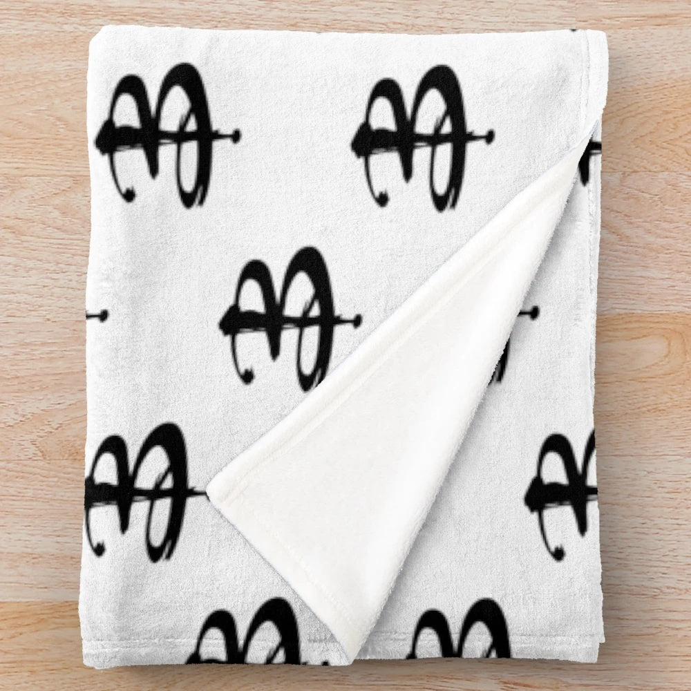 Black Buffy Logo Plush Blanket