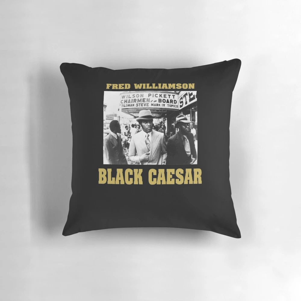Black Caesar Pillow - Godfather-inspired home decor featuring a bold, stylish design