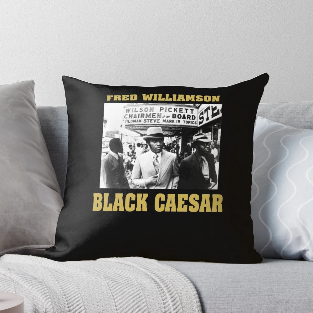Black Caesar Pillow - Godfather-inspired home decor featuring a bold, stylish design