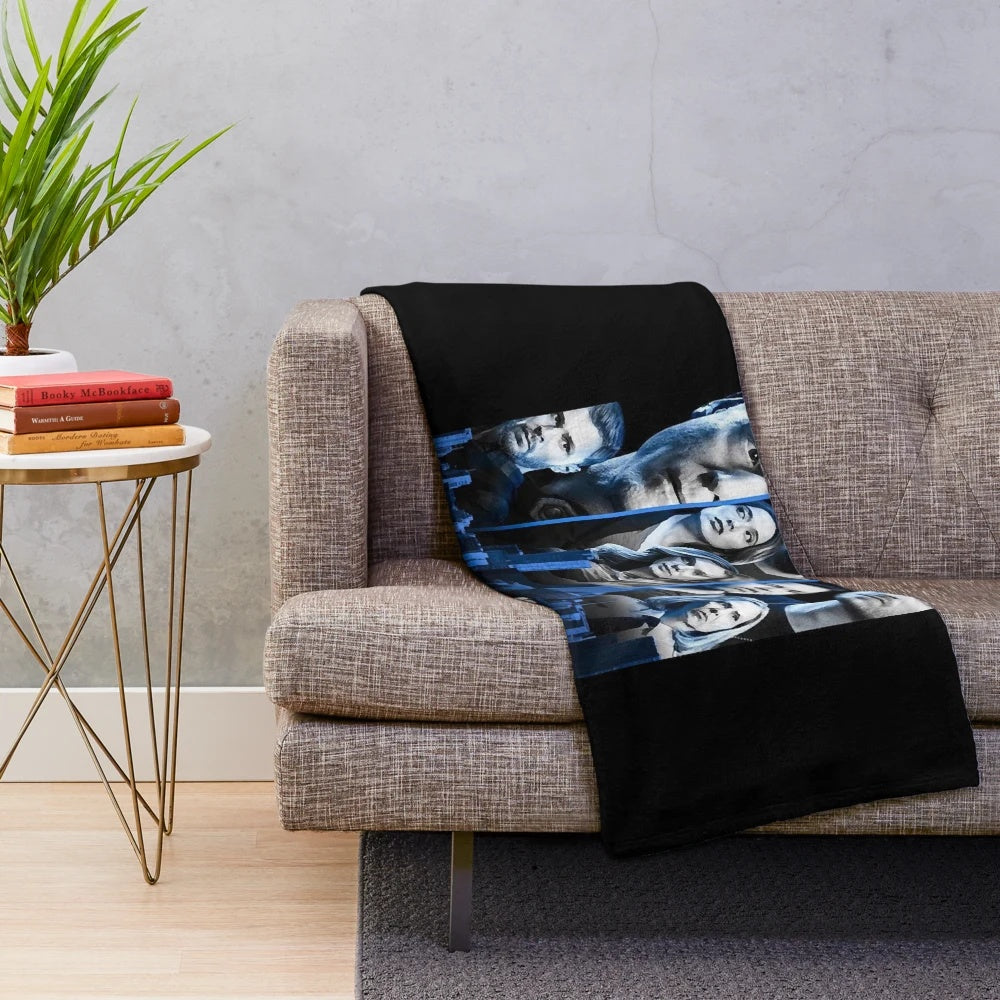 Black Graphic Chicago Med-Themed Plush Blanket