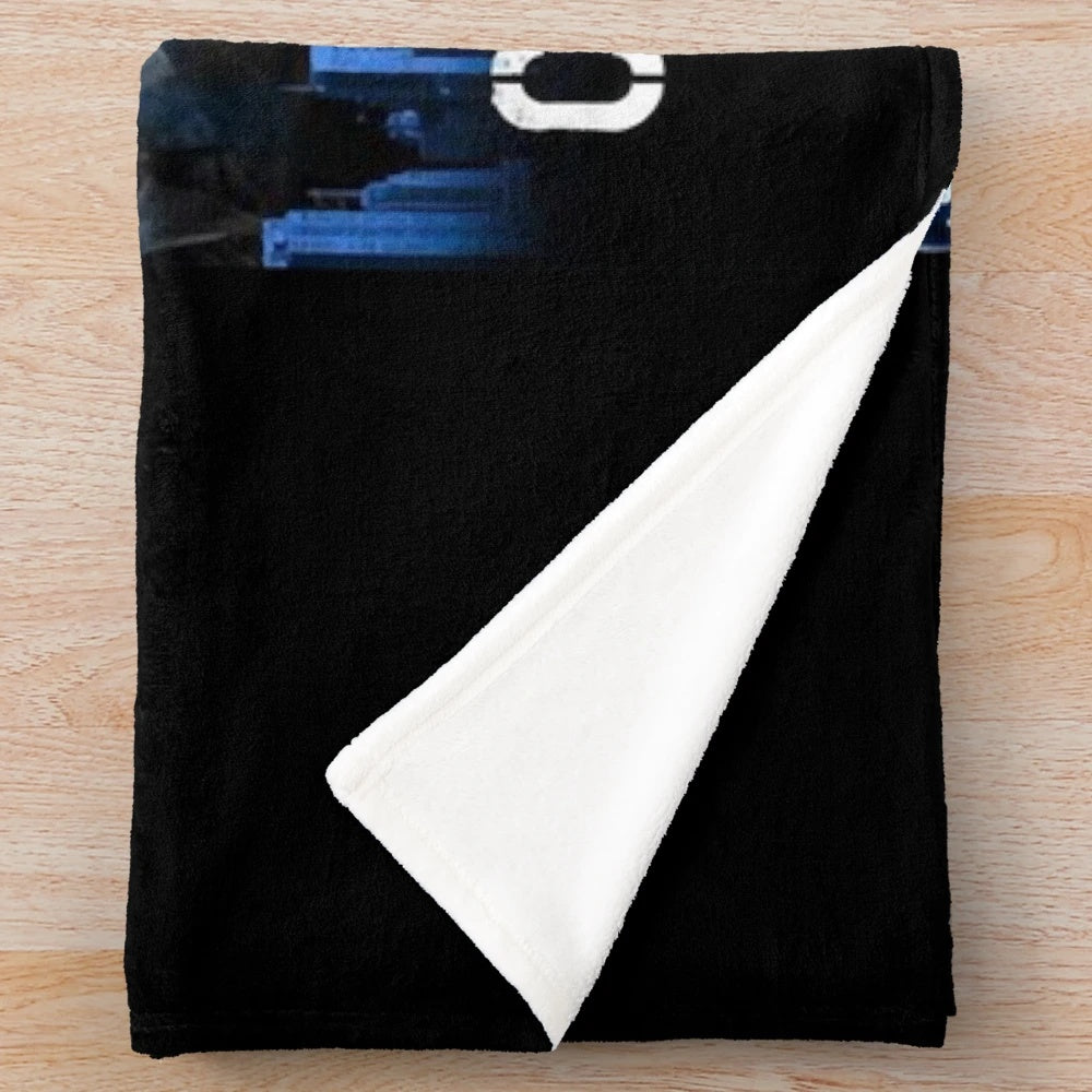 Black Graphic Chicago Med-Themed Plush Blanket