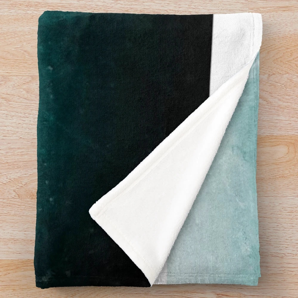 Black Ice Design Plush Blanket with Gaming Motif