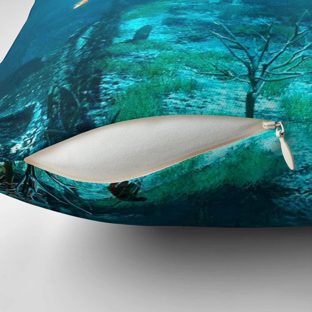 Black Ops Zombies Origins Pillow featuring a giant robot from the popular Call of Duty video game series