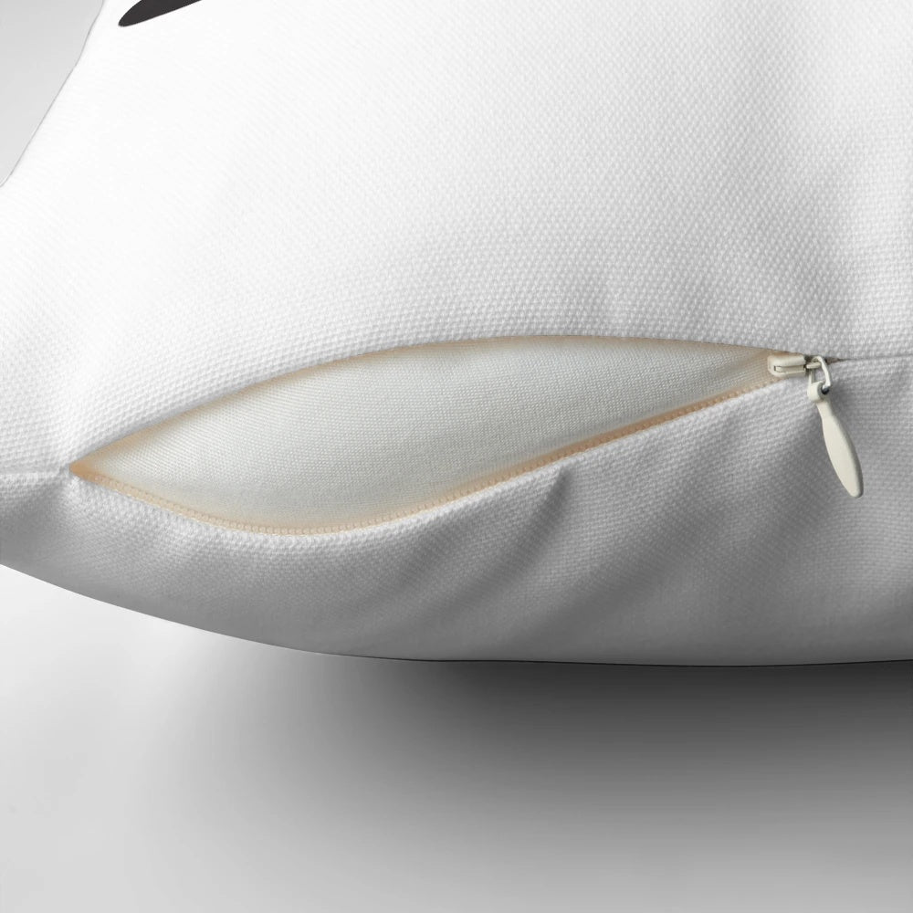 Black pillow featuring a vector illustration of a PT Cruiser car