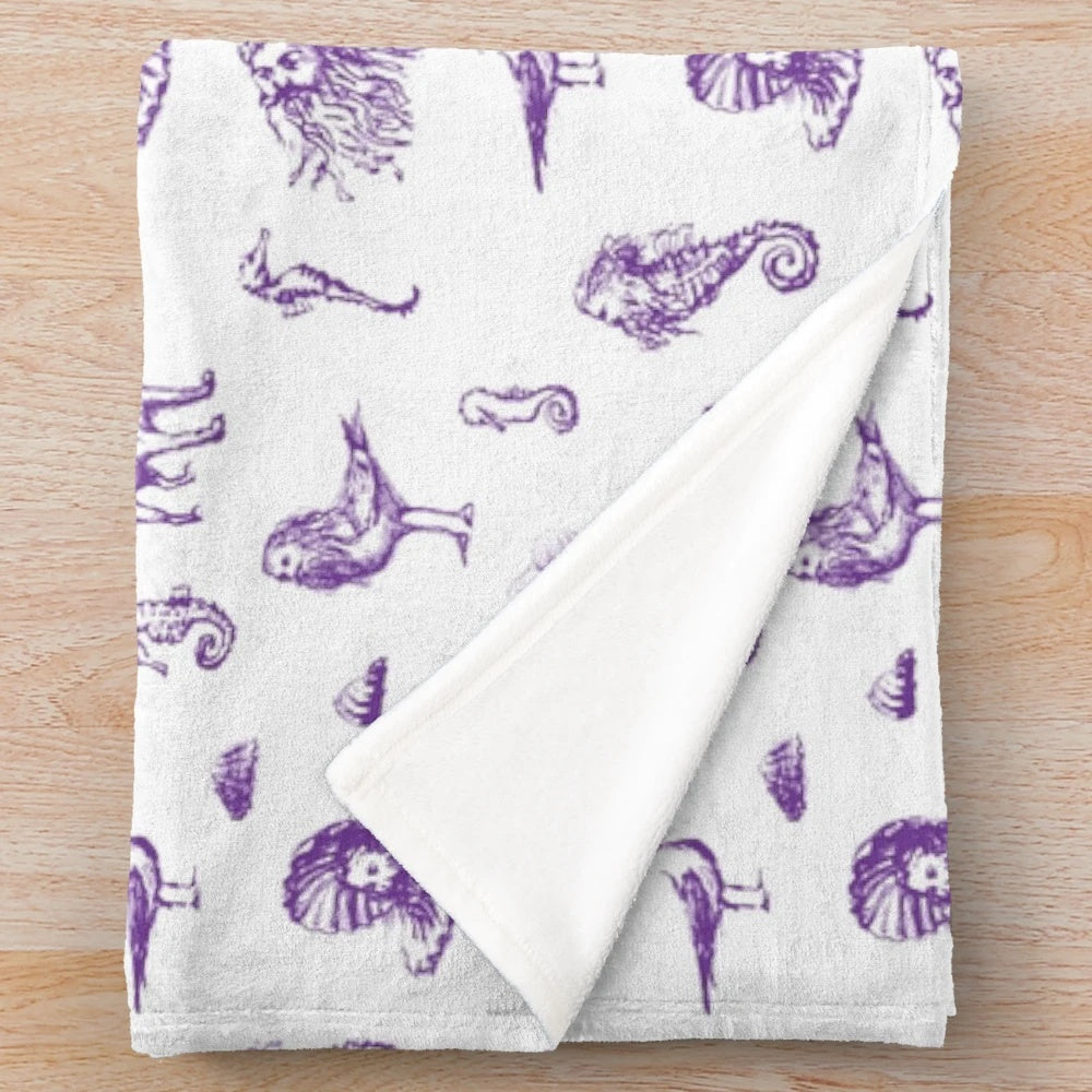 Blackbeard plush blanket with OFMD inspired queer pirate art design