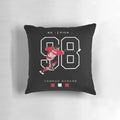 Pillow featuring custom Connor Bedard hockey art for Blackhawks fans