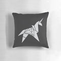Blade Runner inspired sci-fi pillow with minimalist movie art design