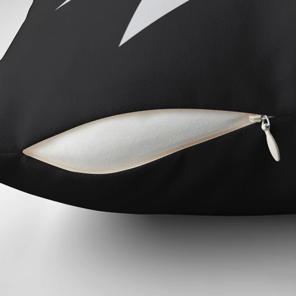 Blade Runner inspired sci-fi pillow with minimalist movie art design
