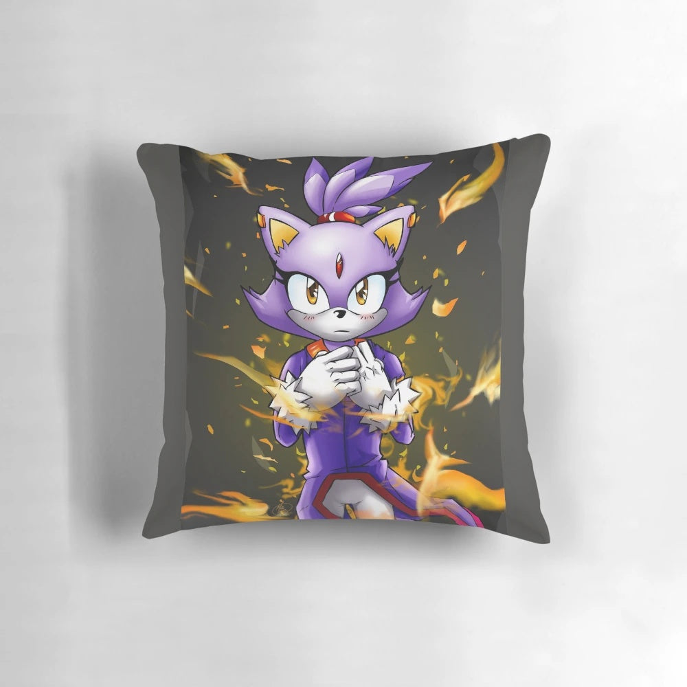 Blaze the Cat plush pillow, a cozy and charming SEGA video game character accessory