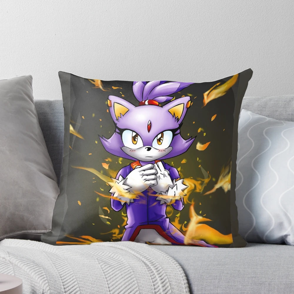 Blaze the Cat plush pillow, a cozy and charming SEGA video game character accessory