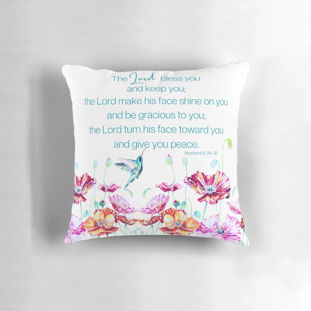 The Blessing Pillow - Christian Home Decor with Inspirational Bible Verse
