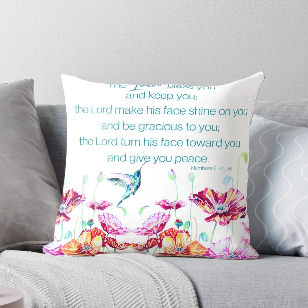 The Blessing Pillow - Christian Home Decor with Inspirational Bible Verse